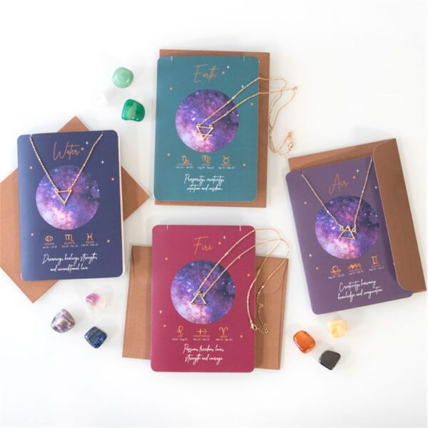 Element Zodiac necklace card